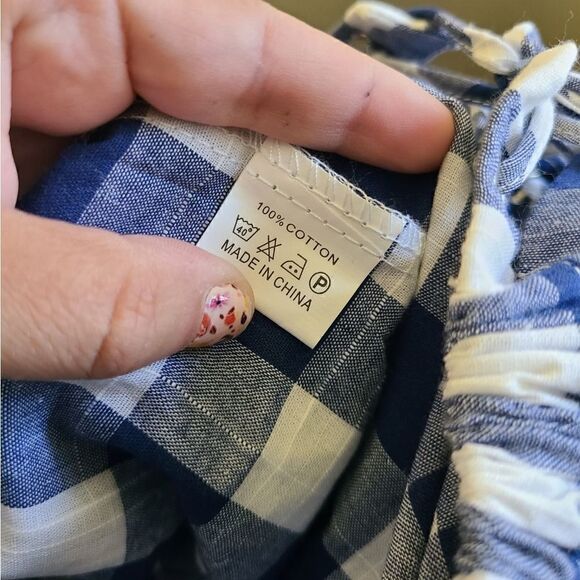 NWT LF Three Days Off Shoulder Gingham Top - Picture 8 of 8